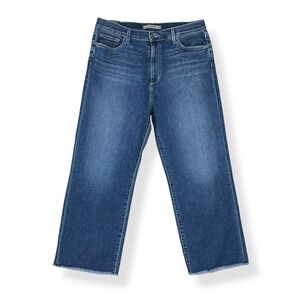 Joes Jeans Women 33 (34x26) Blue High Rise Wide Leg Crop Freya Stretch NWT